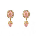 18K Gucci Double Pink Pearls Earrings