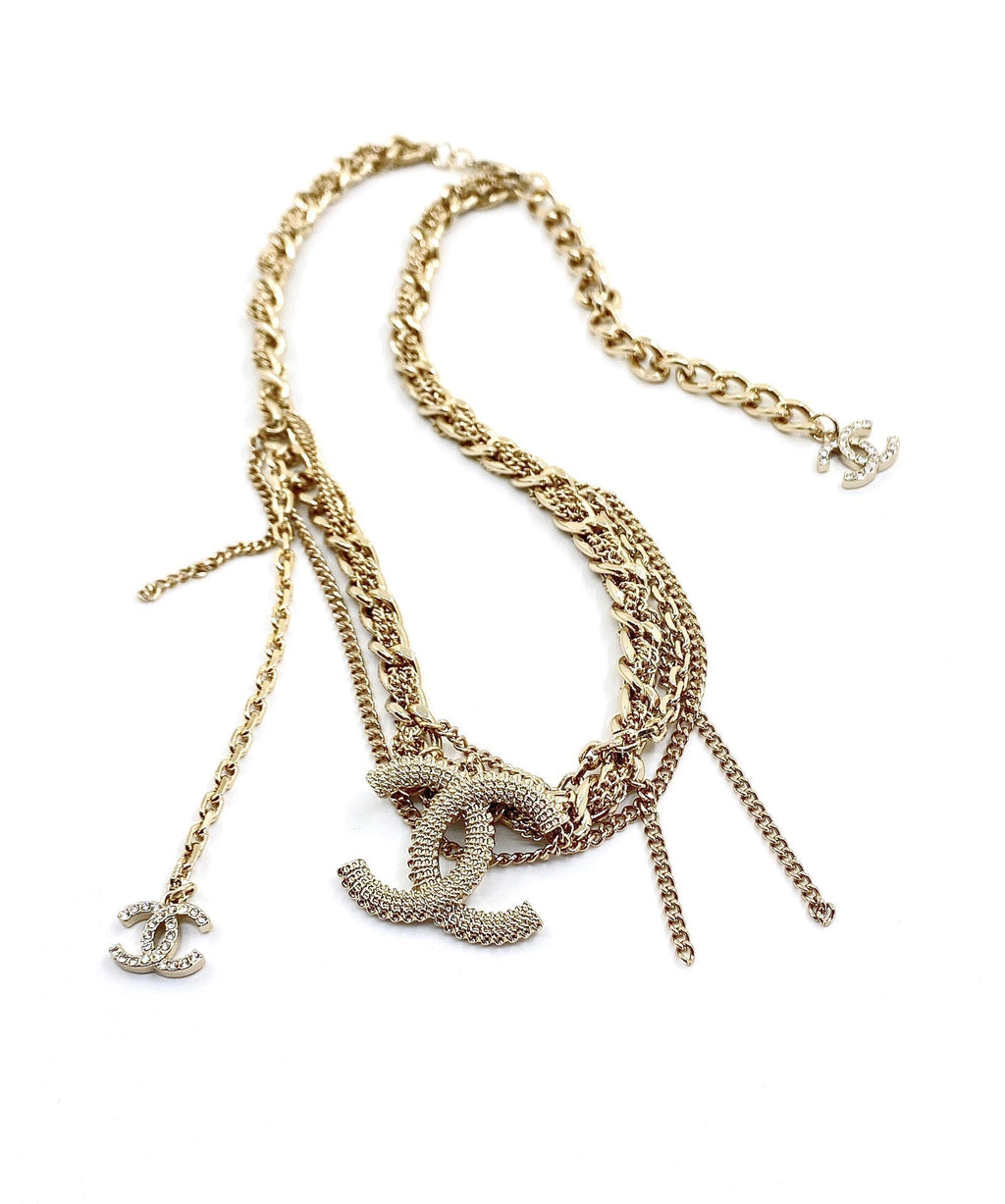 18K Chanel Crystals Choker Necklace